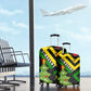 Zimbabwe Christmas Luggage Cover Flag Colors Xmas Tree and Holiday - African Pride