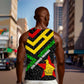 Zimbabwe Christmas Men Tank Top Flag Colors Xmas Tree and Holiday - African Pride