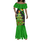 Zimbabwe Christmas Mermaid Dress Flag Colors Xmas Tree and Holiday - African Pride