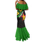 Zimbabwe Christmas Mermaid Dress Flag Colors Xmas Tree and Holiday - African Pride