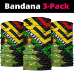 Zimbabwe Christmas Neck Gaiter Flag Colors Xmas Tree and Holiday - African Pride