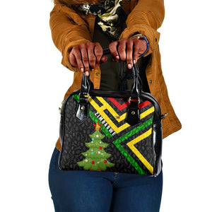 Zimbabwe Christmas Shoulder Handbag Flag Colors Xmas Tree and Holiday - African Pride