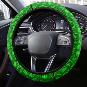 Zimbabwe Christmas Steering Wheel Cover Flag Colors Xmas Tree and Holiday - African Pride