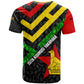 Zimbabwe Christmas T shirt Flag Colors Xmas Tree and Holiday - African Pride