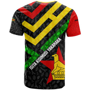 Zimbabwe Christmas T shirt Flag Colors Xmas Tree and Holiday - African Pride