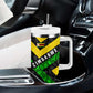 Zimbabwe Christmas Tumbler With Handle Flag Colors Xmas Tree and Holiday - African Pride
