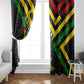 Zimbabwe Christmas Window Curtain Flag Colors Xmas Tree and Holiday - African Pride