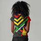 Zimbabwe Christmas Women V-Neck T-Shirt Flag Colors Xmas Tree and Holiday - African Pride