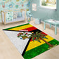 Zimbabwe Christmas Area Rug Festive Santa Palm Tree and Red Yellow Green Flag - African Pride