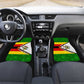 Zimbabwe Christmas Car Mats Festive Santa Palm Tree and Red Yellow Green Flag - African Pride