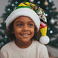 Zimbabwe Christmas Santa Hat Festive Santa Palm Tree and Red Yellow Green Flag - African Pride