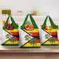Zimbabwe Christmas Grocery Bag Festive Santa Palm Tree and Red Yellow Green Flag - African Pride