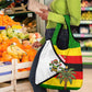 Zimbabwe Christmas Grocery Bag Festive Santa Palm Tree and Red Yellow Green Flag - African Pride
