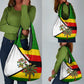Zimbabwe Christmas Grocery Bag Festive Santa Palm Tree and Red Yellow Green Flag - African Pride