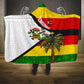 Zimbabwe Christmas Hooded Blanket Festive Santa Palm Tree and Red Yellow Green Flag - African Pride
