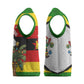 Zimbabwe Christmas Knitted V-Neck Vest Festive Santa Palm Tree and Red Yellow Green Flag - African Pride