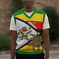 Zimbabwe Christmas Knitted V-Neck Vest Festive Santa Palm Tree and Red Yellow Green Flag - African Pride