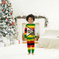 Zimbabwe Christmas Pajama Set Festive Santa Palm Tree and Red Yellow Green Flag - African Pride
