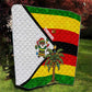 Zimbabwe Christmas Quilt Festive Santa Palm Tree and Red Yellow Green Flag - African Pride