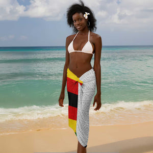 Zimbabwe Christmas Sarong Festive Santa Palm Tree and Red Yellow Green Flag - African Pride