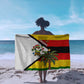 Zimbabwe Christmas Sarong Festive Santa Palm Tree and Red Yellow Green Flag - African Pride