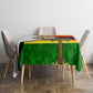 Zimbabwe Christmas Tablecloth Festive Santa Palm Tree and Red Yellow Green Flag - African Pride