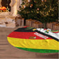 Zimbabwe Christmas Tree Skirt Festive Santa Palm Tree and Red Yellow Green Flag - African Pride