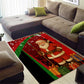 Kenya Christmas Area Rug Santa Claus Spear and Red Green Harambee Crest - African Pride