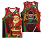 Kenya Christmas Basketball Jersey Santa Claus Spear and Red Green Harambee Crest - African Pride