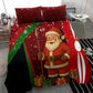 Kenya Christmas Bedding Set Santa Claus Spear and Red Green Harambee Crest - African Pride