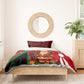Kenya Christmas Bedding Set Santa Claus Spear and Red Green Harambee Crest - African Pride