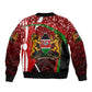 Kenya Christmas Bomber Jacket Santa Claus Spear and Red Green Harambee Crest - African Pride