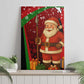 Kenya Christmas Canvas Wall Art Santa Claus Spear and Red Green Harambee Crest - African Pride
