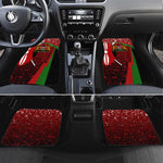 Kenya Christmas Car Mats Santa Claus Spear and Red Green Harambee Crest - African Pride