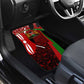 Kenya Christmas Car Mats Santa Claus Spear and Red Green Harambee Crest - African Pride