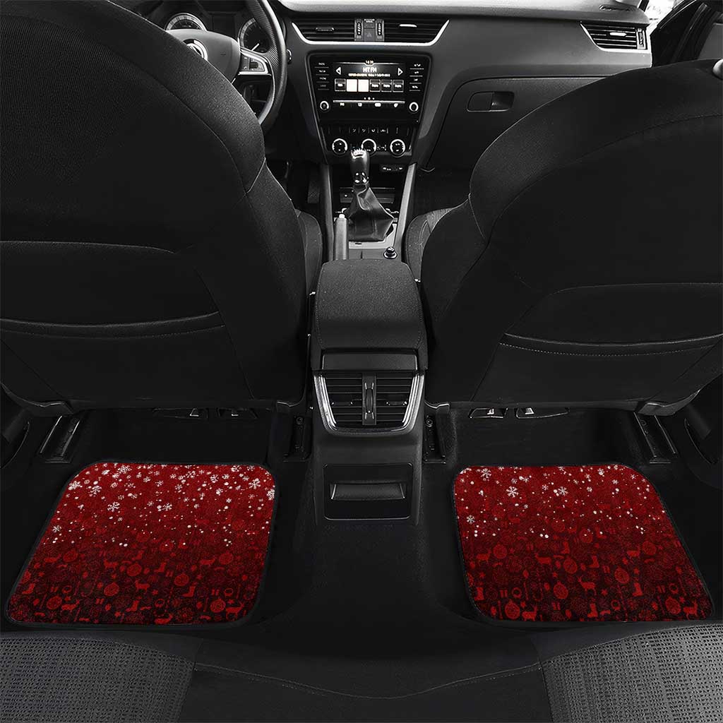 Kenya Christmas Car Mats Santa Claus Spear and Red Green Harambee Crest - African Pride