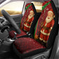 Kenya Christmas Car Seat Cover Santa Claus Spear and Red Green Harambee Crest - African Pride
