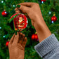 Kenya Christmas Ceramic Ornament Santa Claus Spear and Red Green Harambee Crest - African Pride