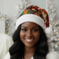 Kenya Christmas Santa Hat Santa Claus Spear and Red Green Harambee Crest - African Pride