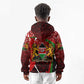 Kenya Christmas Kid Hoodie Santa Claus Spear and Red Green Harambee Crest - African Pride