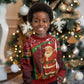 Kenya Christmas Kid Ugly Christmas Sweater Santa Claus Spear and Red Green Harambee Crest - African Pride