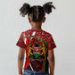 Kenya Christmas Kid T shirt Santa Claus Spear and Red Green Harambee Crest - African Pride