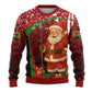Kenya Christmas Ugly Christmas Sweater Santa Claus Spear and Red Green Harambee Crest - African Pride