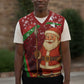 Kenya Christmas Knitted V-Neck Vest Santa Claus Spear and Red Green Harambee Crest - African Pride