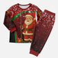 Kenya Christmas Pajama Set Santa Claus Spear and Red Green Harambee Crest - African Pride