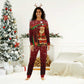 Kenya Christmas Pajama Set Santa Claus Spear and Red Green Harambee Crest - African Pride