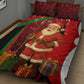 Kenya Christmas Quilt Bed Set Santa Claus Spear and Red Green Harambee Crest - African Pride