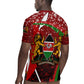 Kenya Christmas Rugby Jersey Santa Claus Spear and Red Green Harambee Crest - African Pride