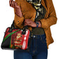 Kenya Christmas Shoulder Handbag Santa Claus Spear and Red Green Harambee Crest - African Pride