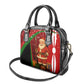 Kenya Christmas Shoulder Handbag Santa Claus Spear and Red Green Harambee Crest - African Pride